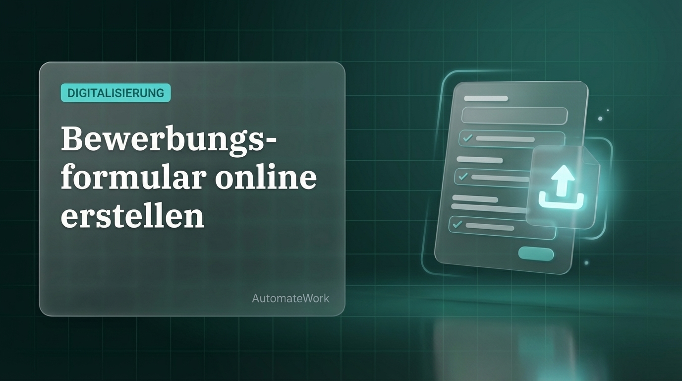 Bewerbungsformular online erstellen: Anleitung für KMU