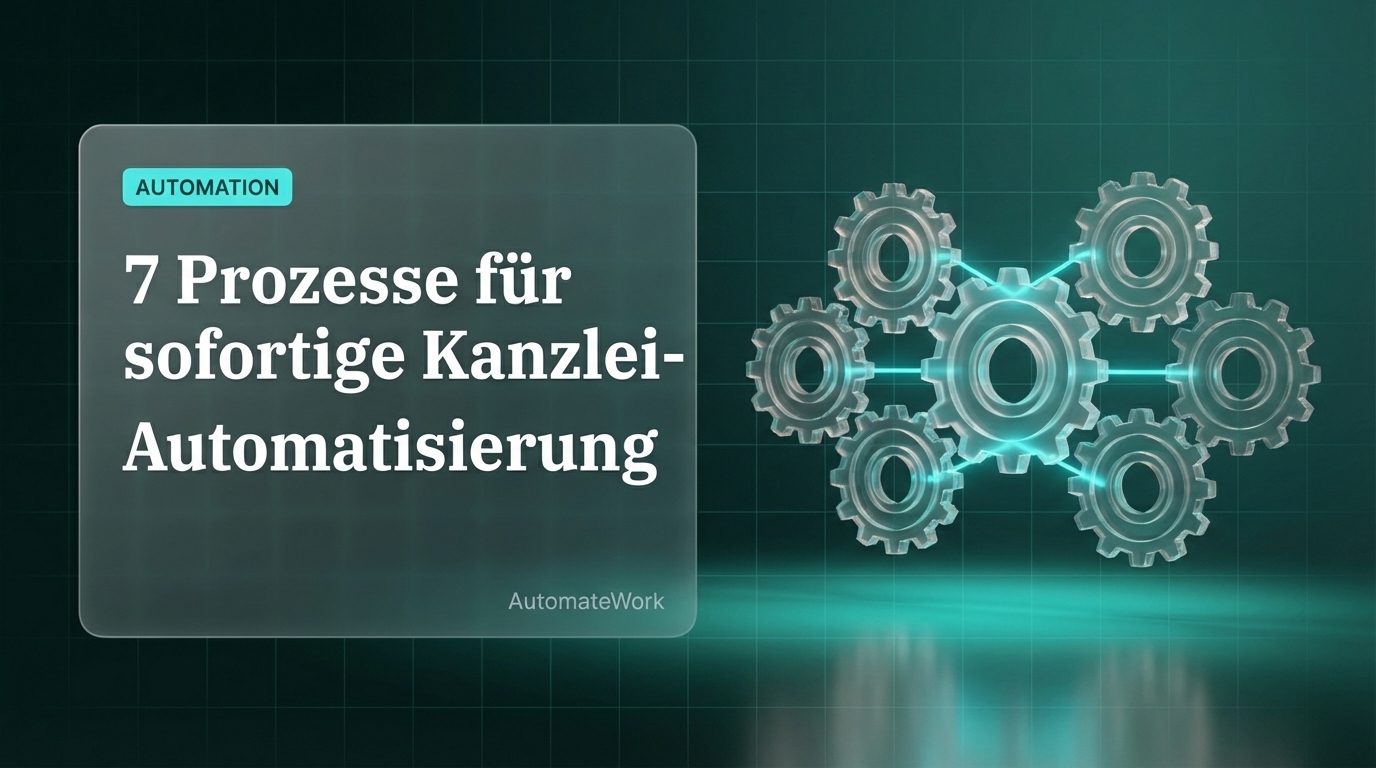 Kanzlei-Automatisierung: 7 Prozesse, die Sie sofort optimieren können