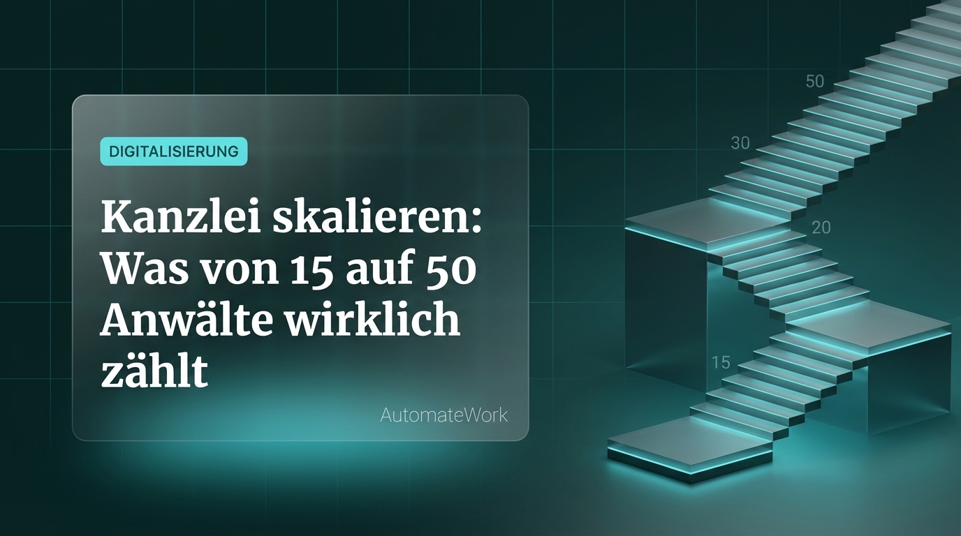 Von 15 auf 50 Anwälte: Was bei der Skalierung wirklich zählt