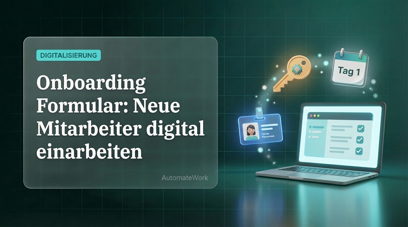 Onboarding Formular: Neue Mitarbeiter digital einarbeiten